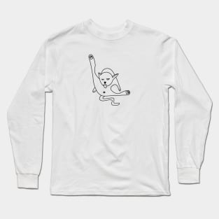 Rude Cat Cleans Itself Long Sleeve T-Shirt